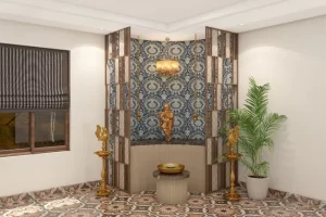 Corner Pooja Room for Small Apartments