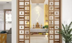 Jaali Partition Pooja Room