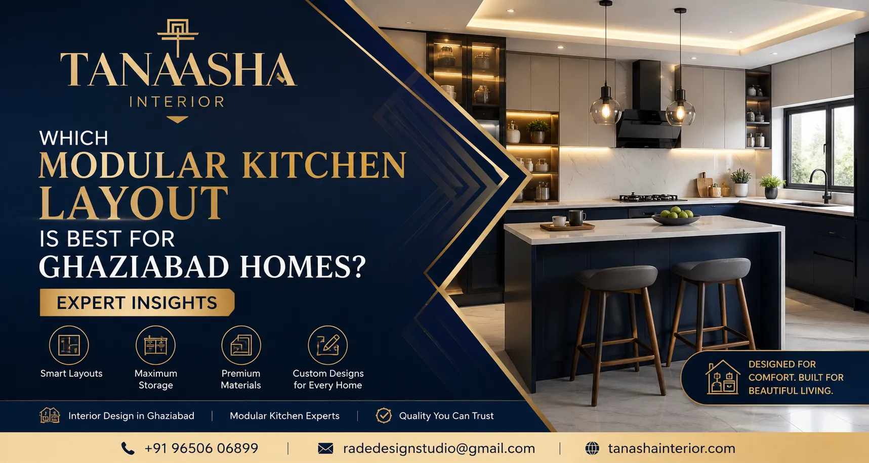 Which Modular Kitchen Layout Is Best for Ghaziabad Homes? Expert Insights