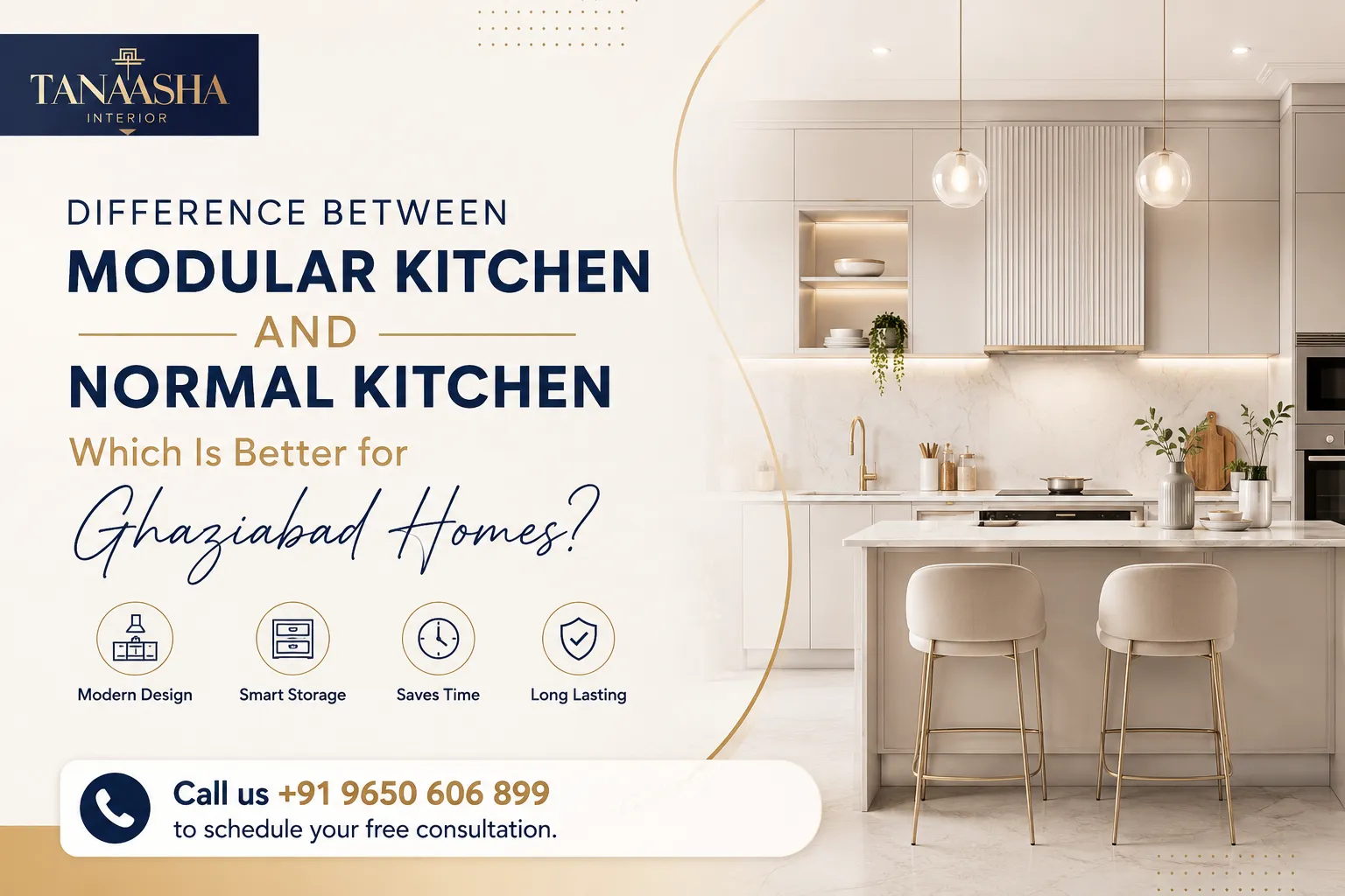 Difference Between Modular Kitchen and Normal Kitchen for Ghaziabad homes.