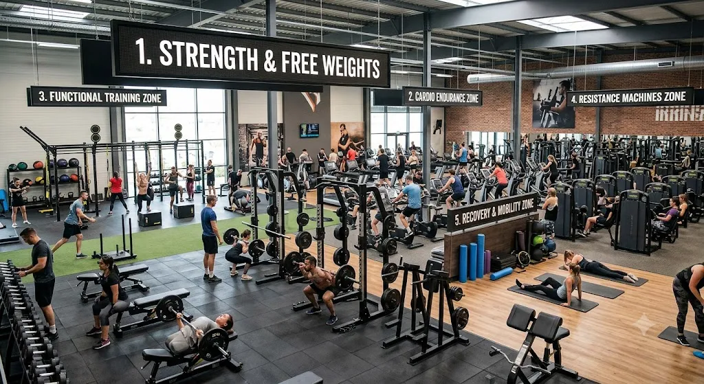 Gym Interior Design Ideas for Strength, Cardio, and Functional Training Areas