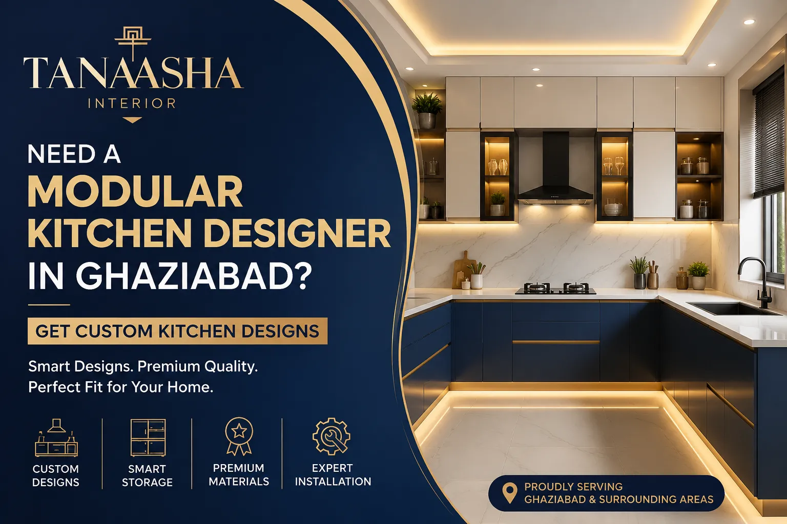 Modular Kitchen Designer in Ghaziabad | Custom Design