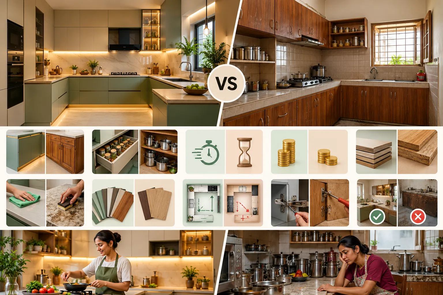 Modular Kitchen vs Normal Kitchen: 10 Key Differences